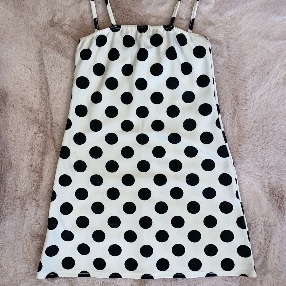 Black Polka Dot Mini Dress